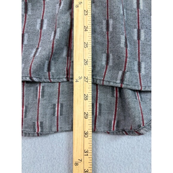 Vintage 90's Levis Sutter Creek Shirt Mens M Gray Red Flannel Cowboy Aztec - Picture 4 of 14